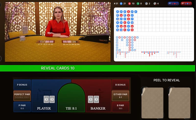 live baccarat squeeze controlled