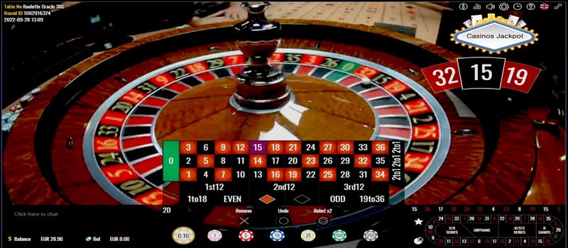 oracle roulette table
