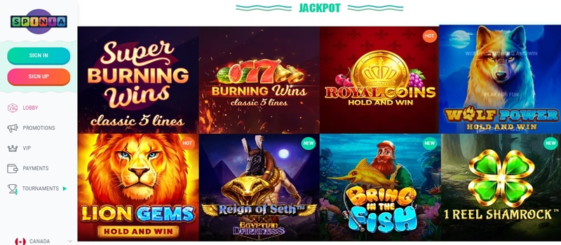 spinia casino slot