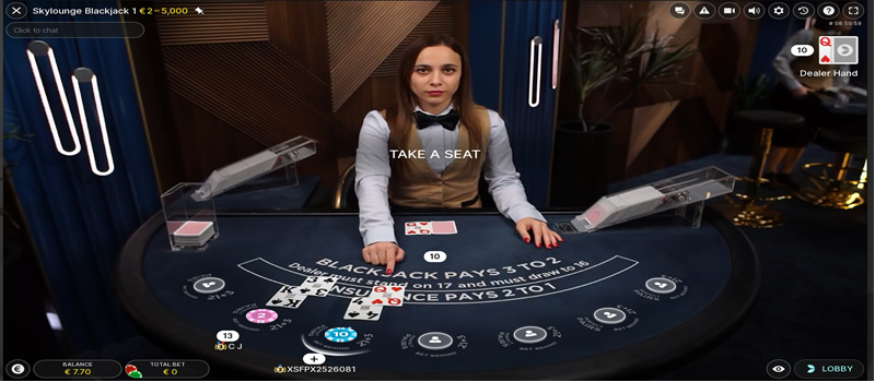 Skylounge Blackjack masası